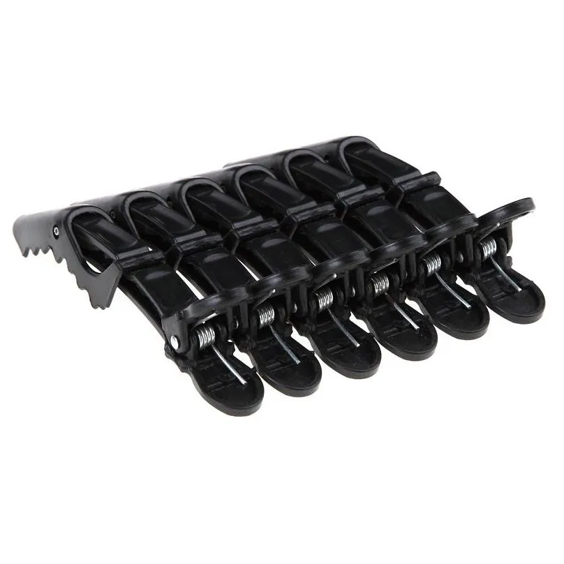 Hair Clips 6Pcspack Salon Plastic Crocodile Barrette Section Clip Grip Hairdressing Clamps Claw Tool Accessories8239595
