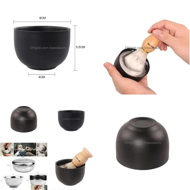 Hair Tools Mens Care Shaving Foam Cream Accessories Stainless Steel Soap Bubble Bowl Drop Delivery Products Dhrwu