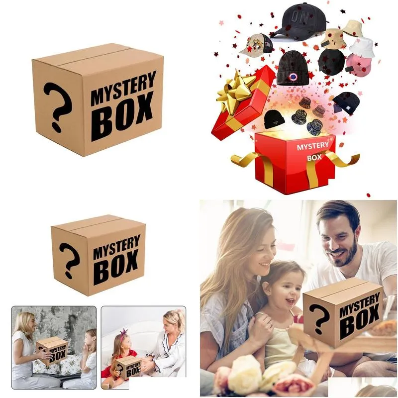 Other Festive Party Supplies Christmas Blind Box Lucky Mystery Mysterious Gift Random Get One Designer Baseball Caps Or Beanie Buck Dhjvk