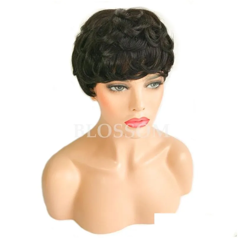 Short Human Hair Wigs for Black Women Short Curly Pixie Human Hair Wigs for Black Women Little Small Curly Wigs for Black Women4434918