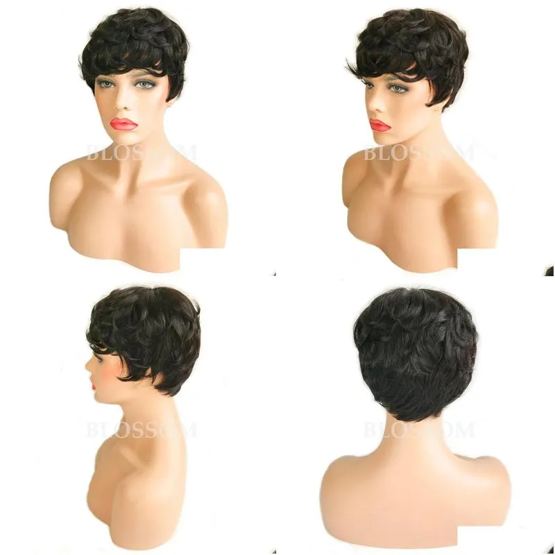 Short Human Hair Wigs for Black Women Short Curly Pixie Human Hair Wigs for Black Women Little Small Curly Wigs for Black Women4434918