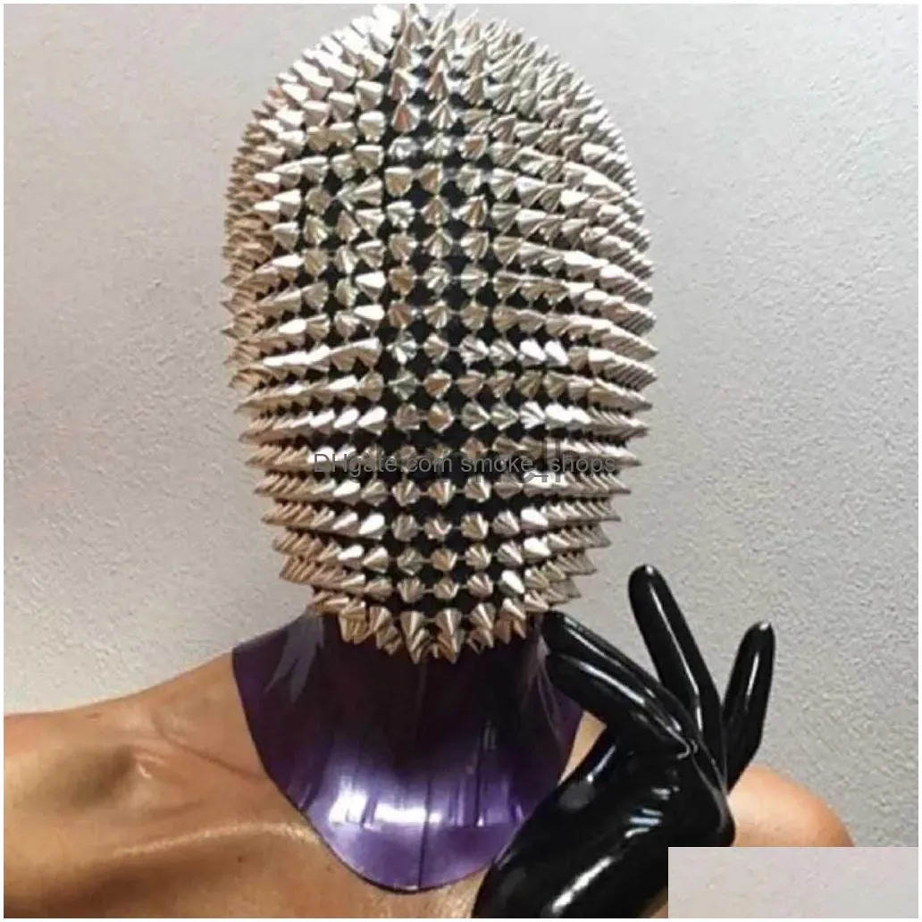 masks party masks funny rivet mask studded spikes full face jewel face cover holiday halloween horror mascaras masquerade masque x1009