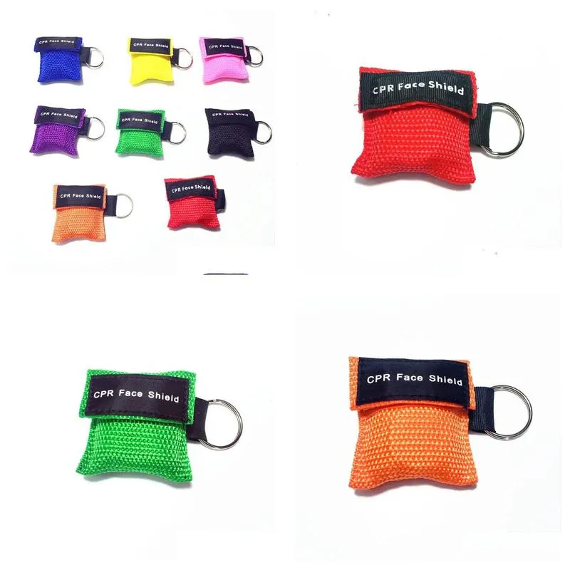 Outdoor Gadgets 500Pcs 8 Color Key Chain Emergency Cpr Face Resuscitation Mask Pocket Maskszz Drop Delivery Sports Outdoors Camping Hi Dhcuk