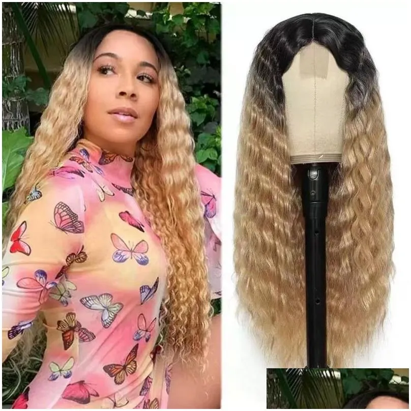 Wholesale double brushed human hair full Lace Wigs long trendy for lady Brazilian hair wigs Europe and the United States ladies in long hair curls fast