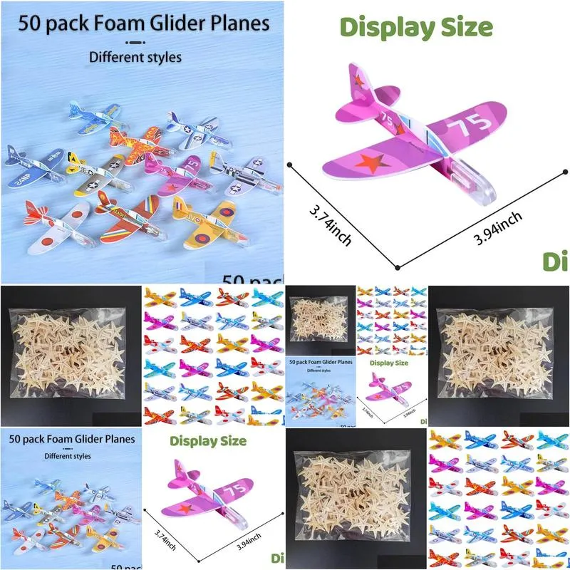 Novelty Items Foam Gliders Planes Toys For Kids Paper Airplane Drop Delivery Home Garden Decor Dhiv8