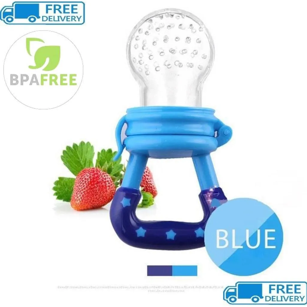 Baby Food Feeder With Pacifier Clip Holder Infant Baby Teether Fruit Feeder Pacifier Infant Food Pacifier Silicone Teething