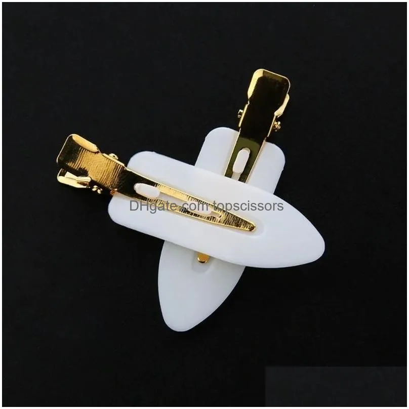 Hair Clips 4Pcs New Seamless Makeup Leaf Clip Liu Seaside Gold-Plated Luxury Pet Series Hairdressing Drop Delivery Products Care Styli Dhzzi