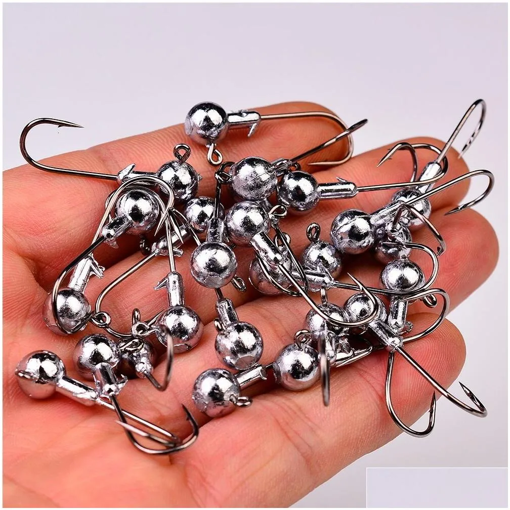Fishing Hooks 1G 2G 35G 5G 7G 10G 12G 20G Crank Jig Head Lure Hard Bait Soft Worm Fishhook For 221116 Drop Delivery Dhjnt