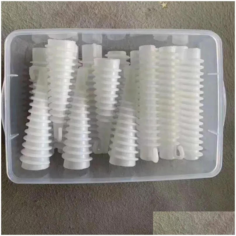 30Pcs Set Hair Spiral Curls Professional Newest Hairdressing Curly DIY Styling Accessory Salon Rollers Plastic Perm Rods 6