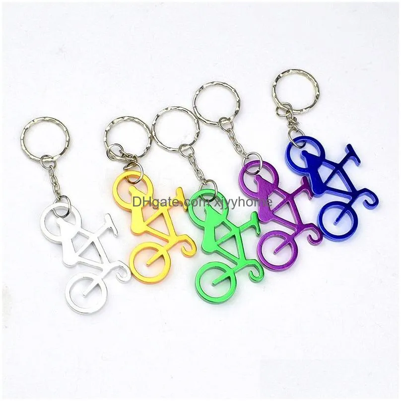 Openers Keychain Bottle Opener Bicycle Bike Portable Beer Metal For Wedding Party Favor Random Colors Lx5102 Drop Delivery Home Garden Dhez2