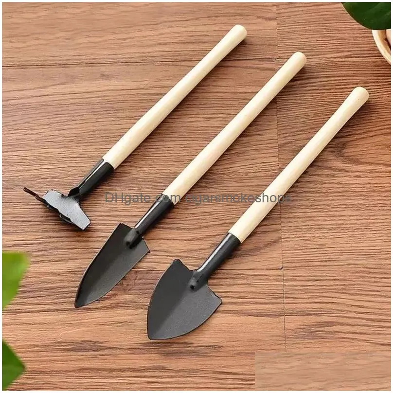 Other Garden Supplies 3Pcs/Set Mini Balcony Home-Grown Potted Planting Flower Spade Shovel Rake Digging Suits Three-Piece Tools Wholes Dhtim
