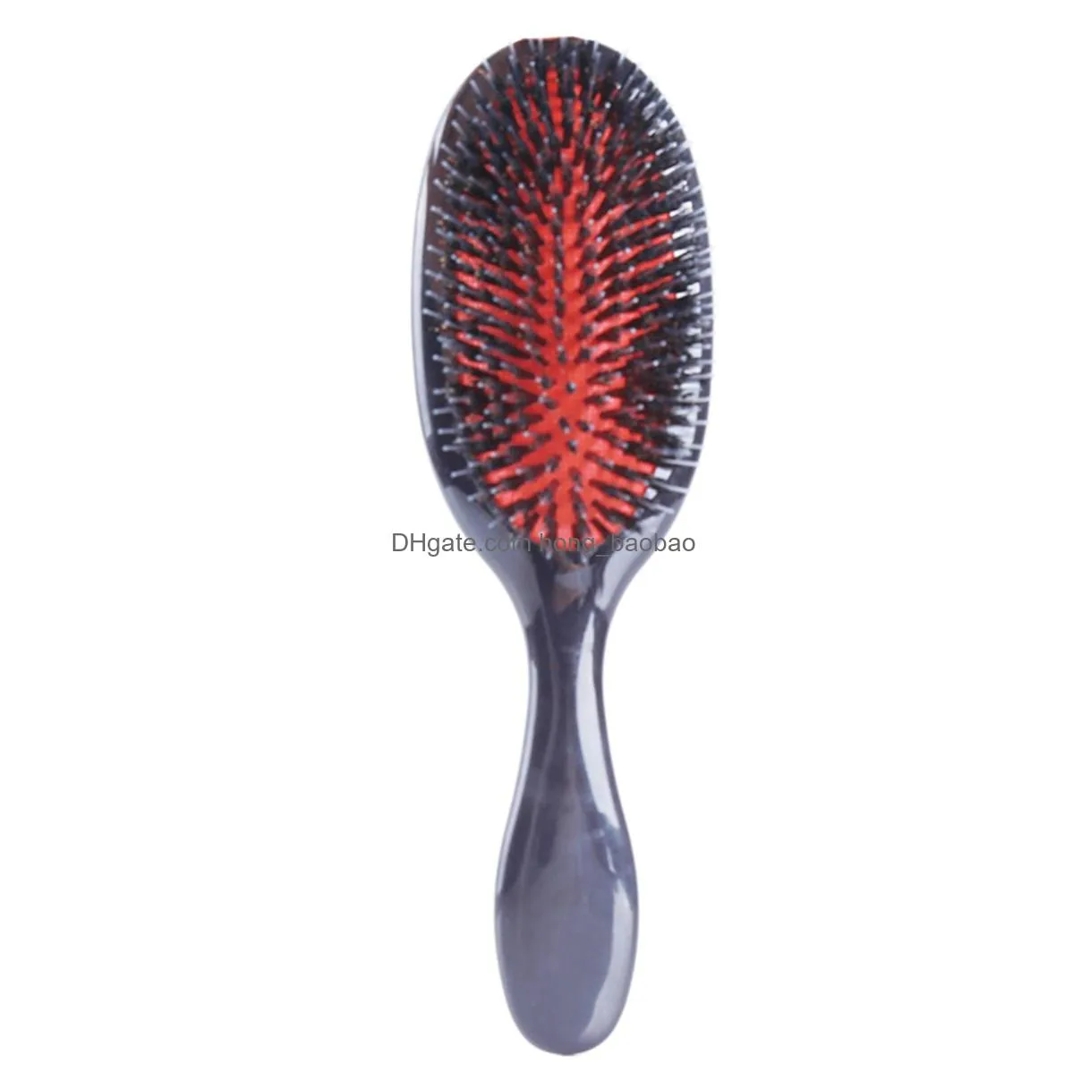 abody comb hair brush oval boar bristle nylon hair comb mini abs handle anti-static brush scalp hairbrush salon styling tool