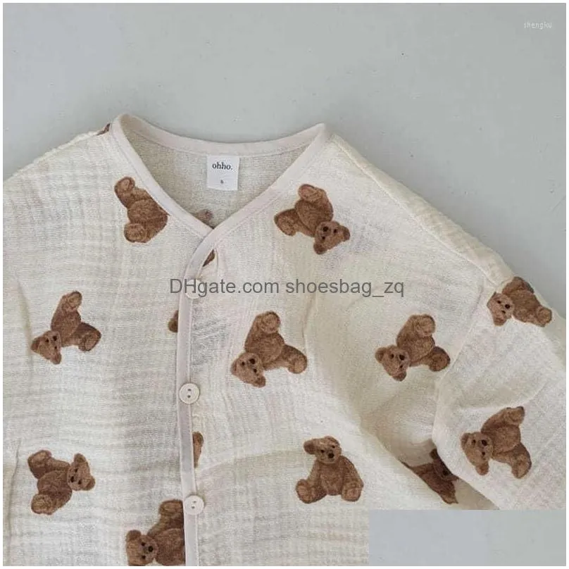 Jackets Born Baby Boy Girl Cotton Linen Cardigan Infant Toddler Coat Child Breathable Jacket Summer Spring Autumn Clothes 0-3Y