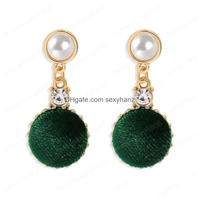 vintage green color acrylic acetic acid sheet geometric round statement dangle earrings for women diamond earring bijoux