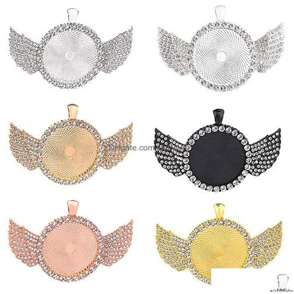 Pendant Necklaces 2021 New Custom Made Wings Po 30Mm Pics Accessories Personalized Picture Fit For Necklace Diy Jewelry Drop Delivery Dhkyb