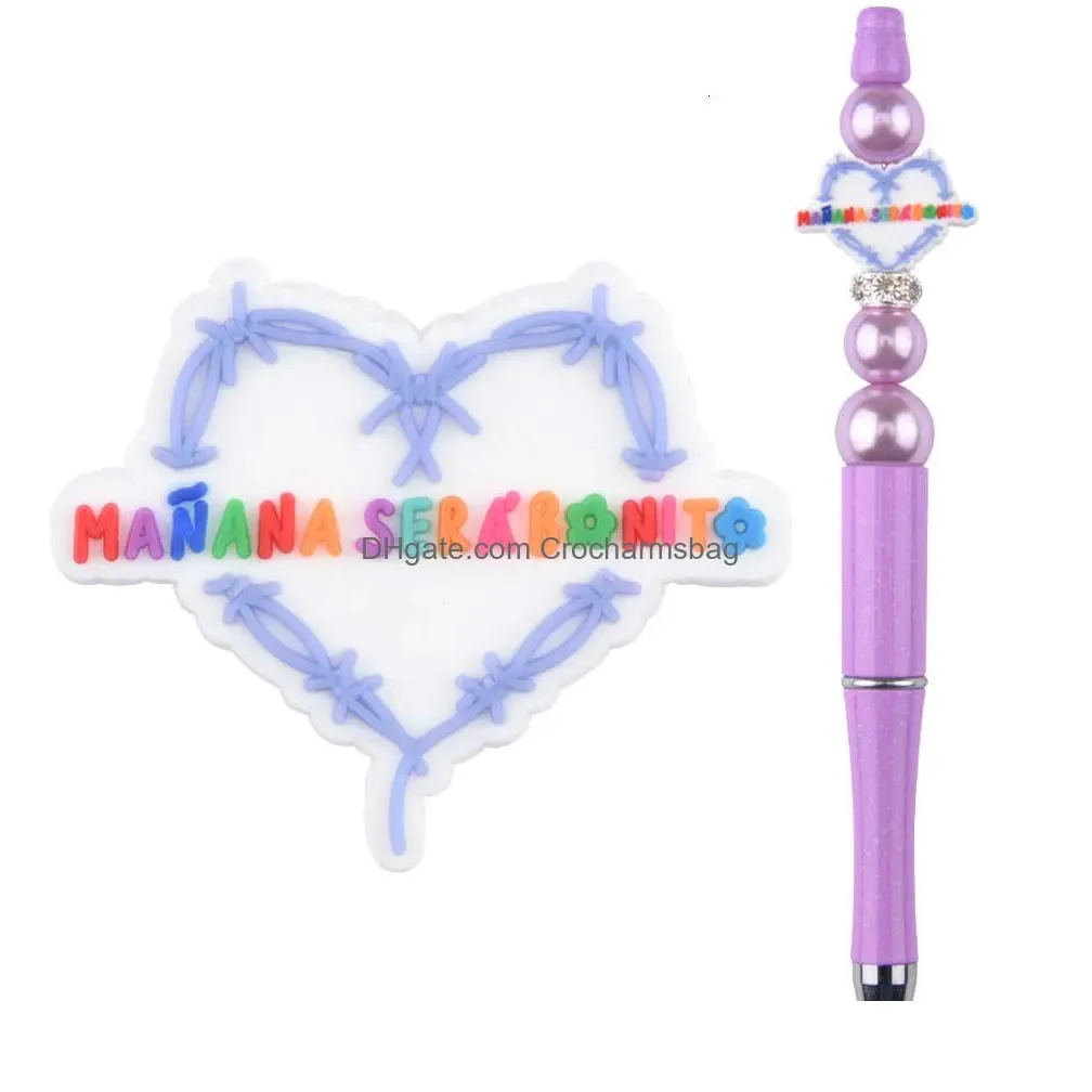 Shoe Parts & Accessories Cartoon Sile Bead Pens Decorative Mermaid Beads Gift Diy Charms Ballpoint Drop Delivery Shoes Dhrpf