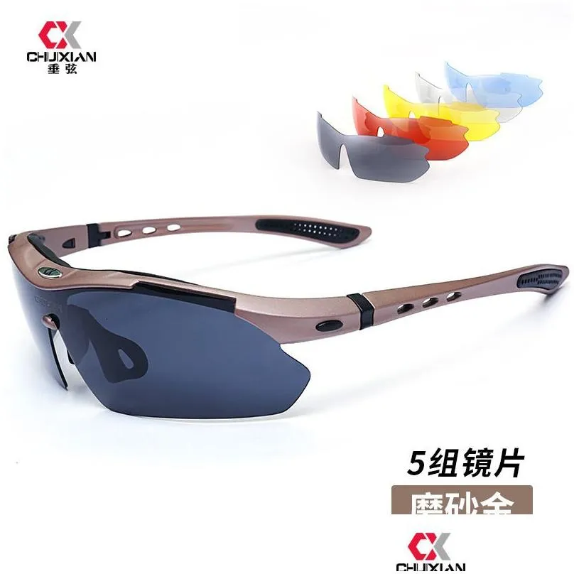 Outdoor Eyewear Comaxsun Professional Polarized Cycling Glasses Bike Goggles Sports Bicycle Sunglasses Uv 400 With 5 Lens Tr90 2 Style Dhqas