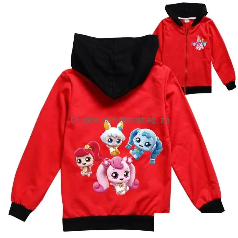 Jackets Catch Teenieping Clothes Kids Autumn Zipper Baby Girls Outwears Toddler Boys Pullover Hooded Jacket Children`s Coats