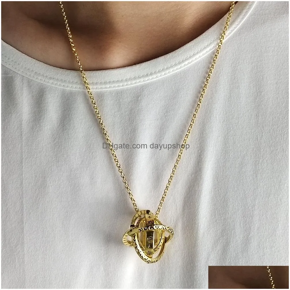 Chokers Astronomical Globe Ball Necklace Deformation Cosmic Jewelry Drop Delivery Necklaces Pendants Dhztb