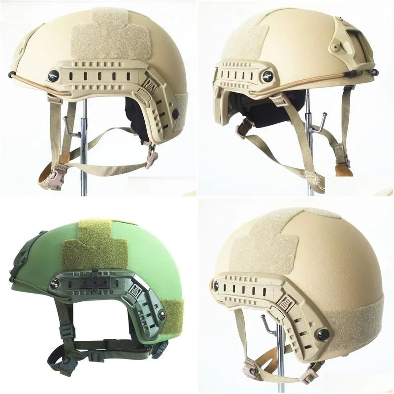 Tactical Helmets Wholesale-Real Nij Level Iiia Ballistic Aramid Kevlar Protective Fast Helmet Ops Core Type Drop Delivery Gear Equipm Dhjaf