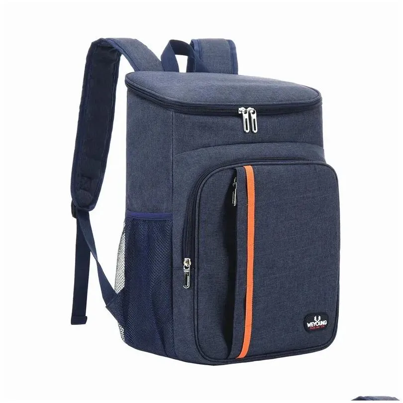 Outdoor Bags 18L Large Capacity Cooler Bag Leakproof Lunch Thermal Backpack Picnic Cam Hiking Storage Shoder 231128 Drop Delivery Dhvls