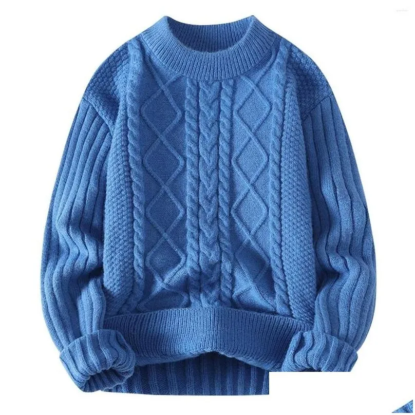 Women`S Sweaters Womens Knit Sweater Solid Vintage Plover Woven Crewneck Knitted Tops Stripe Long Sleeve Fall Winter Drop Delivery Ap Dhuxw