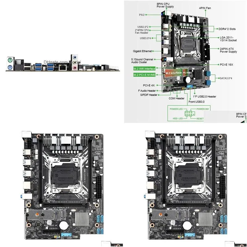 motherboards kllisre x99 desktop motherboard lga 2011-3 nvme m.2 slot ddr4 sata3.0 usb3.0