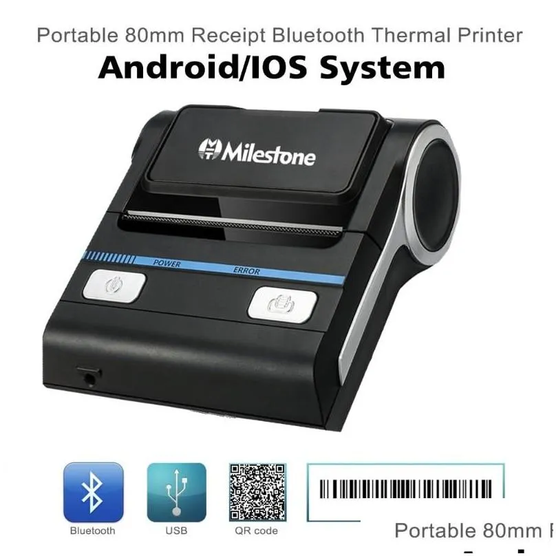 80mm Portable receipt Thermal Printers APP Mobile USB Bluetooth Printer for Drugstore Printer3055006