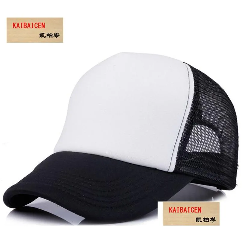 Fashion DIY OEM Sublimation Blank Adult Cotton Mesh Cap hat For Heat Transfer Press Machine sublimaton ink print Hat4755510