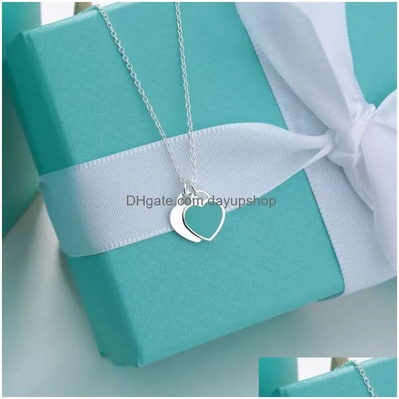 Pendant Necklaces Neckalce Heart Designer Necklace Luxury Jewelry Design New Brand Stainless Steel Plated Dainty Chain Elegant Drop De Dh9Q0