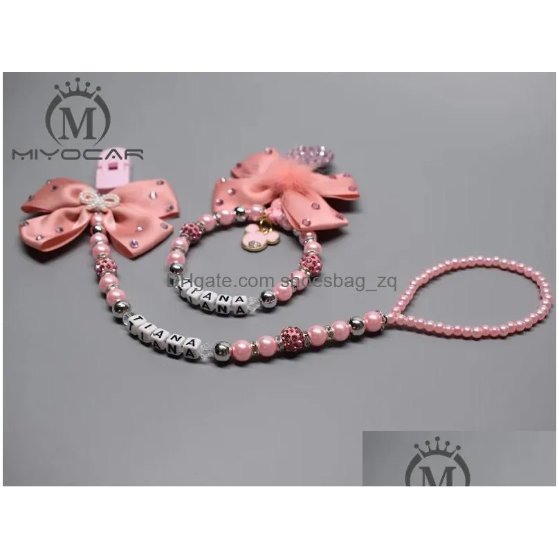 Personalisedany Name Set Stunning Pink Bling Pram Charmstroller Toy Rattles Bed Toy Rattle Pacifier Clip Holder Dummy Clip8991229