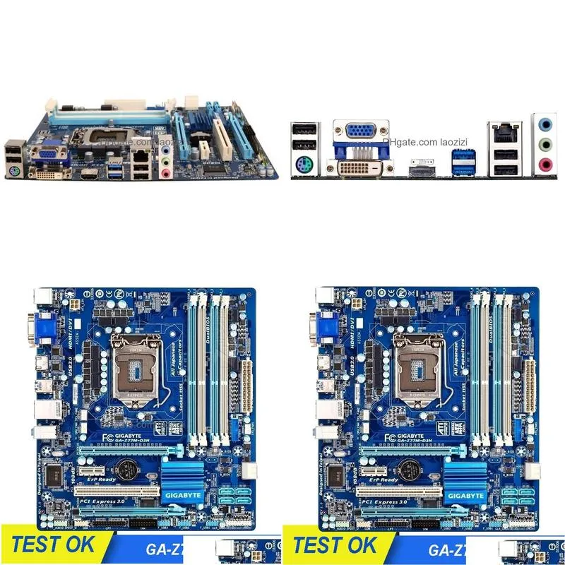 motherboards ga-z77m-d3h original motherboard usb3.0 sata iii lga1155 ddr3 for intel z77 z77m desktop mainboard usedmotherboards