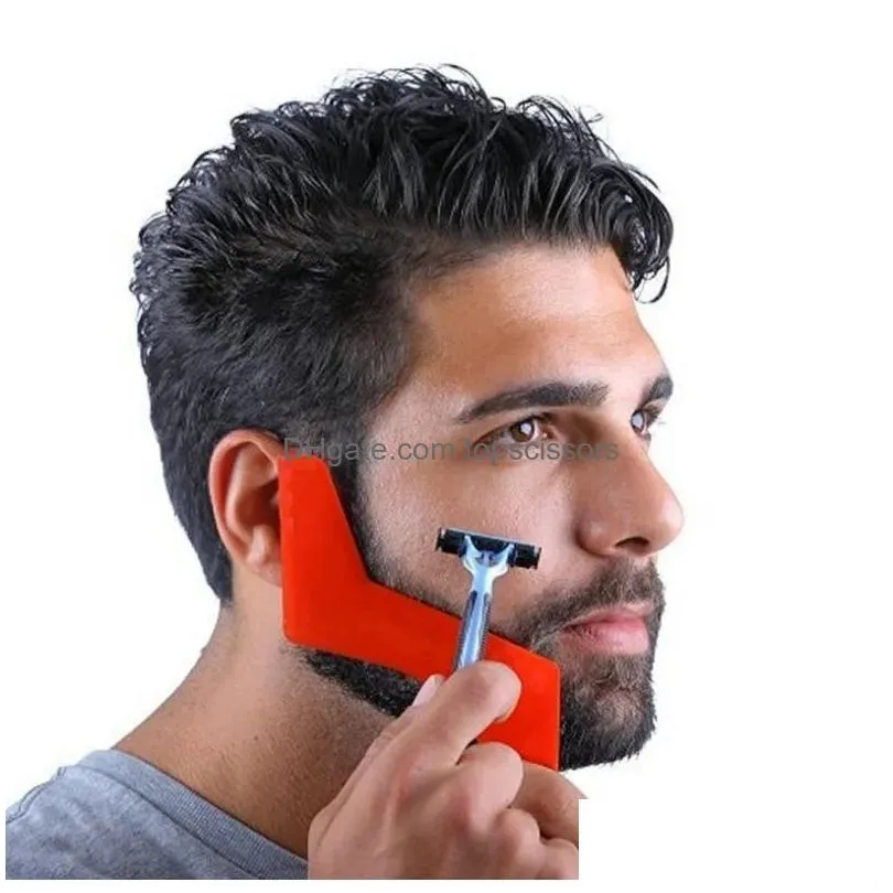 Hair Accessories 2024 Mens Beard Combs Trimmers Plastic Men Sha Styling Comb Beauty Tool For Trim Templates Rerbeard Drop Delivery Pro Dh6Cj