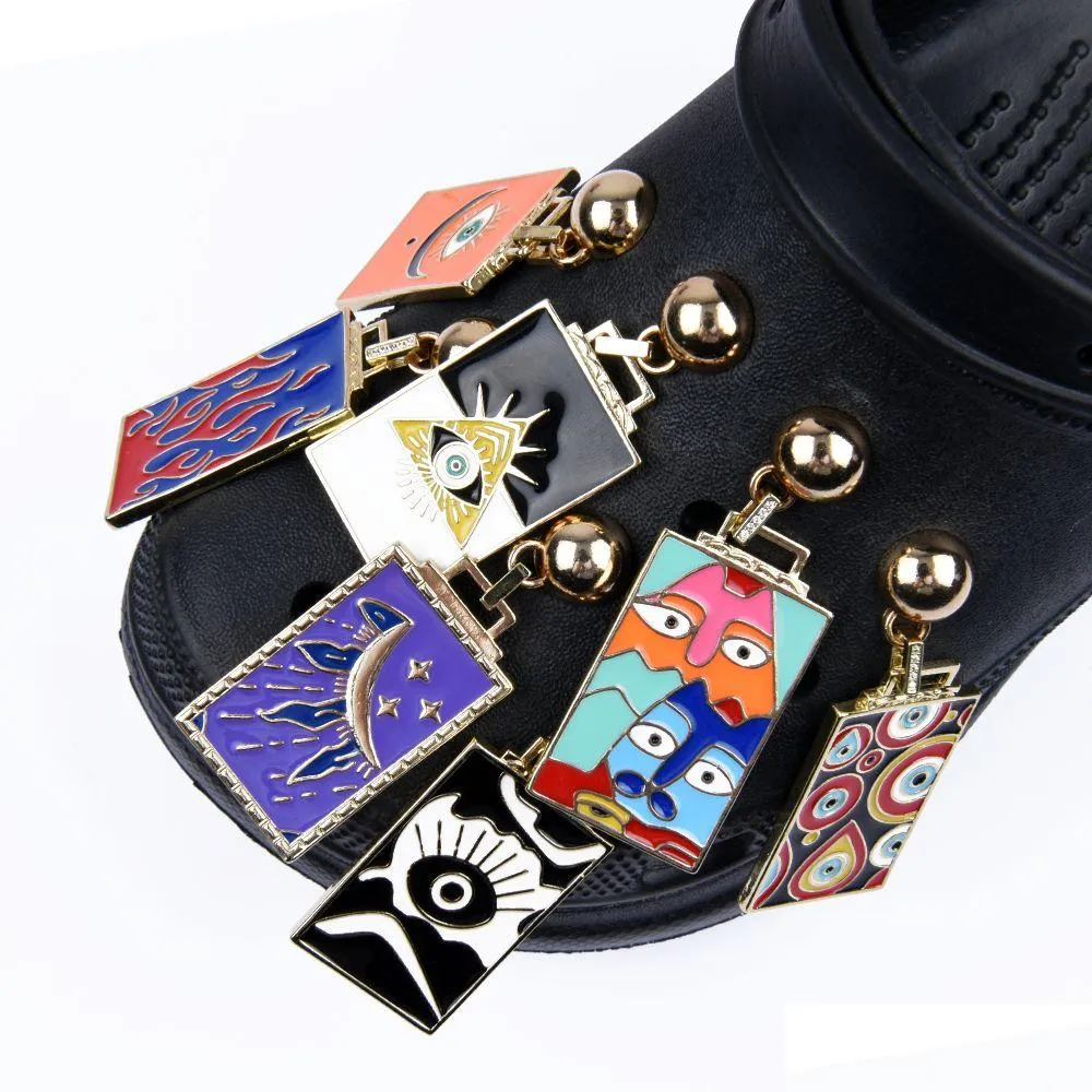 Shoe Parts & Accessories High Quality Designer Metal Bling Custom New Chain Clog Charm For Sandals Drop Delivery Shoes Dhnxu