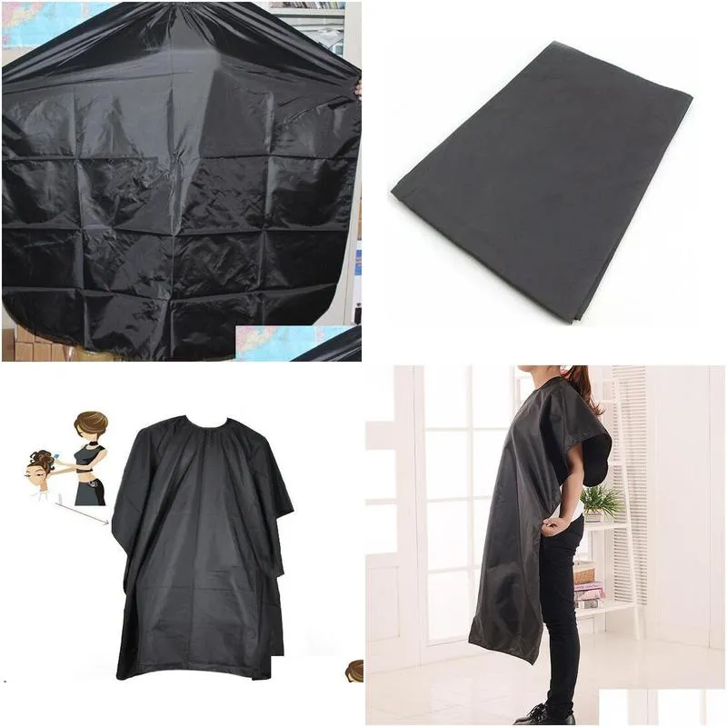 New Hair Cutting Hairdressing Cloth Barbers Hairdresser Large Salon Adult Waterproof Cape Gown Wrap Black Hairdresser Cape Gown