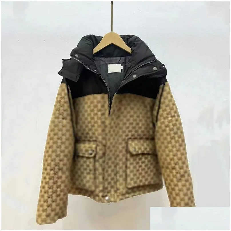 Men`s jackets khaki puffer jacket ladies hooded black down luxury casual outdoor Women winter thickened thermal brown designer coat joint style jacket clothing