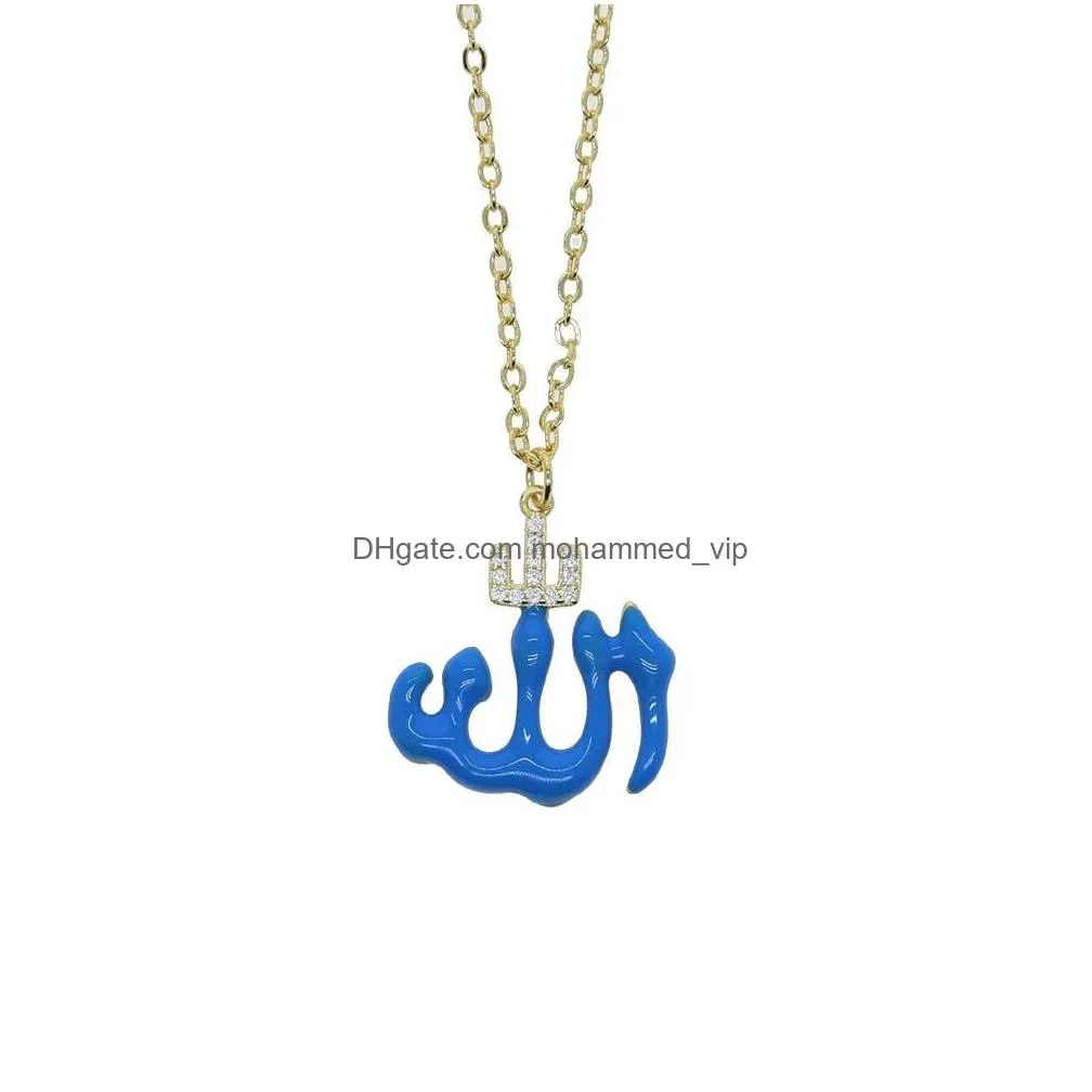 love trendy 925 silver muslim turkish jewelry islamic neon fashion necklace for women arabic letter candy style luxury designer