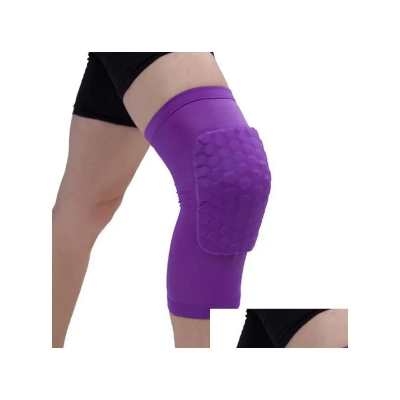 Elbow & Knee Pads Honeycomb Sports Safety Volleyball Basketball Short Pad Shockproof Compression Socks Wraps Brace Protection Single P Dheer