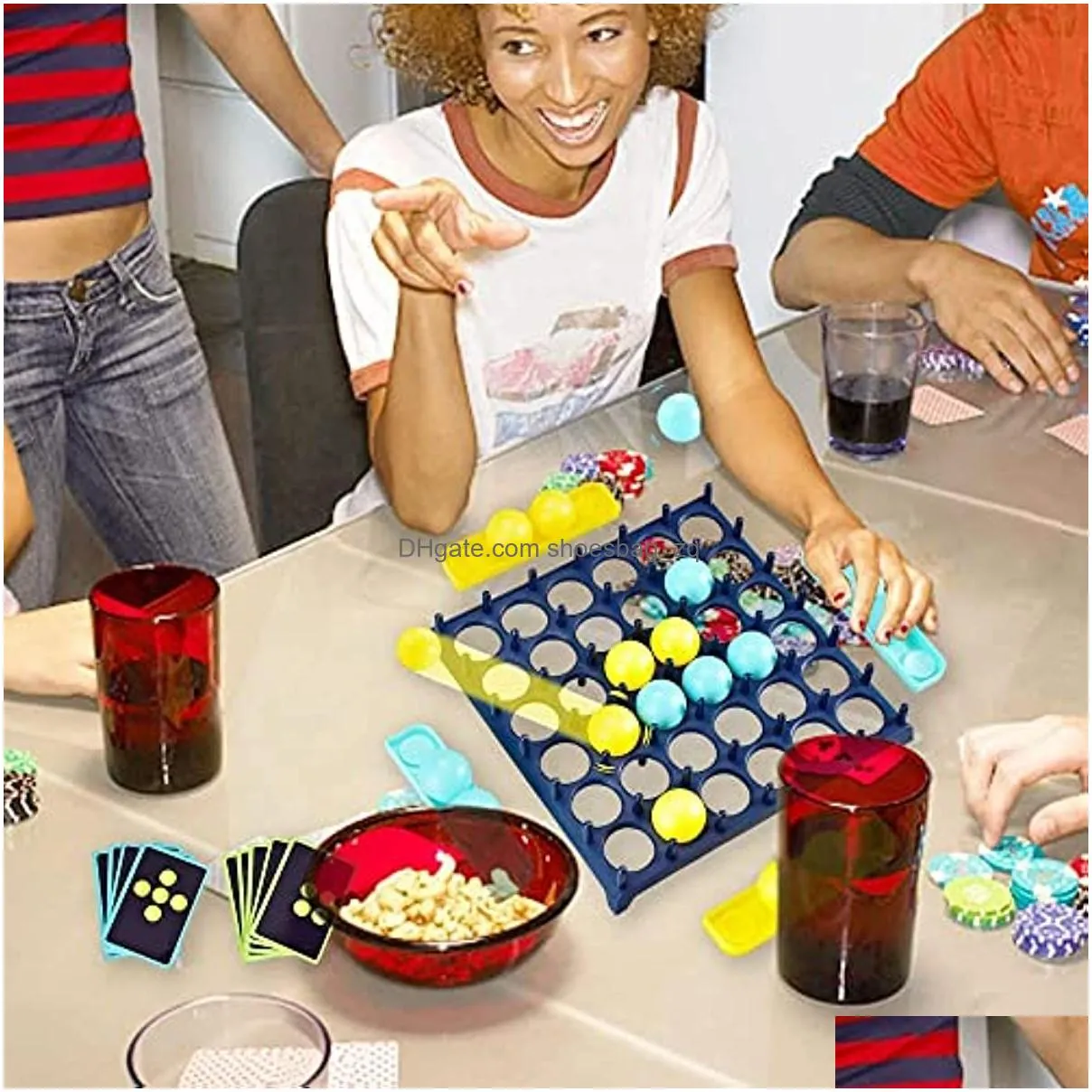 Jumping Ball Table Game Family Party Board Games Balls Toy Desktop Bouncing Toys with Pattern Challenge for Party