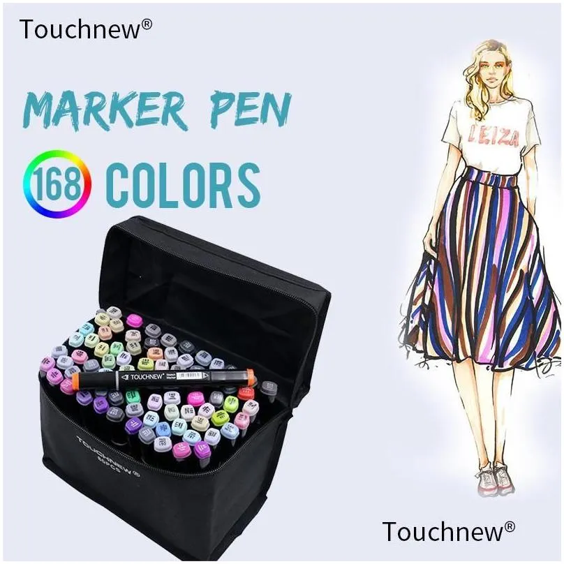 TOUCHNEW 80 Color Professional Art Markers Set Sketch Markers Dual Headed Paint Manga Graffiti Pen Drawing Art Supplies1