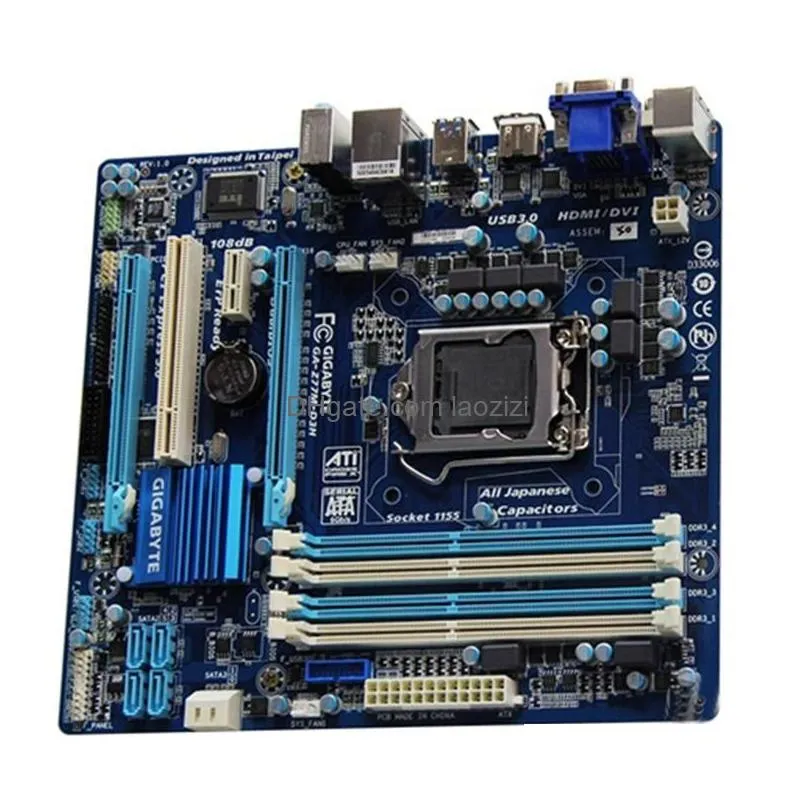 motherboards ga-z77m-d3h original motherboard usb3.0 sata iii lga1155 ddr3 for intel z77 z77m desktop mainboard usedmotherboards