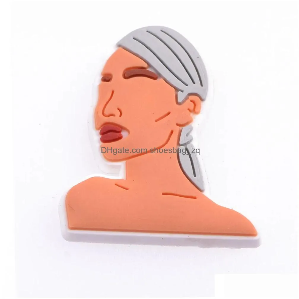 Custom soft PVC cartoon mask charm for party designer shoe parts