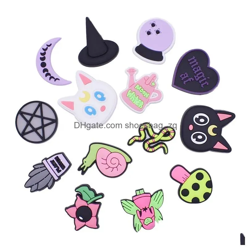 Caroon Soft Rubber Croc Charms Pvc Shoe Decorations Accessories Buckle Wristband Bracelet Buttons Clog Charm