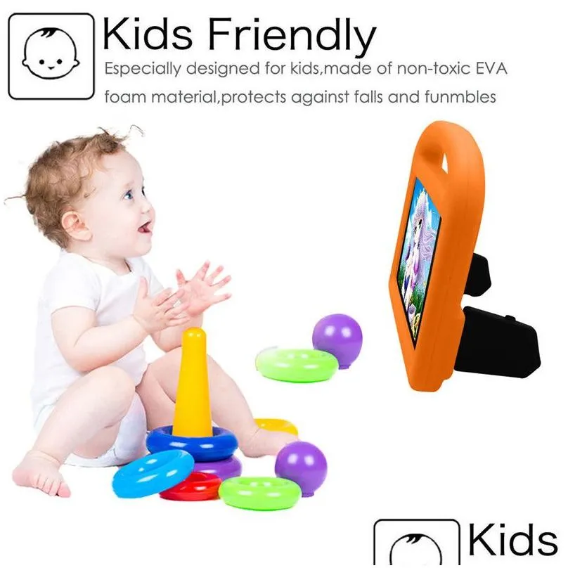 Kids Children Handle Stand EVA Foam Soft Shockproof Tablet Case For Amazon kindle fire 7 HD8 HD10244q8624450