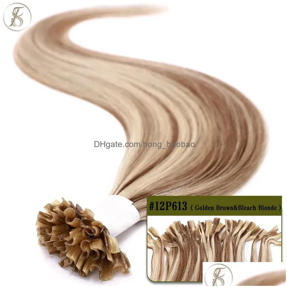 extensions tess u tip fusion hair extensions microlink keratin hair extensions 1g/pc human hair capsules pre bonded natural hair