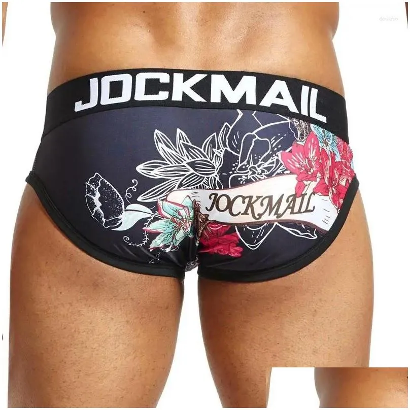 Underpants Jockmail Y Men Underwear Breathable Mens Briefs Print Comfortable Gay Penis Cueca Male Panties Shorts Drop Delivery Dh5Ny