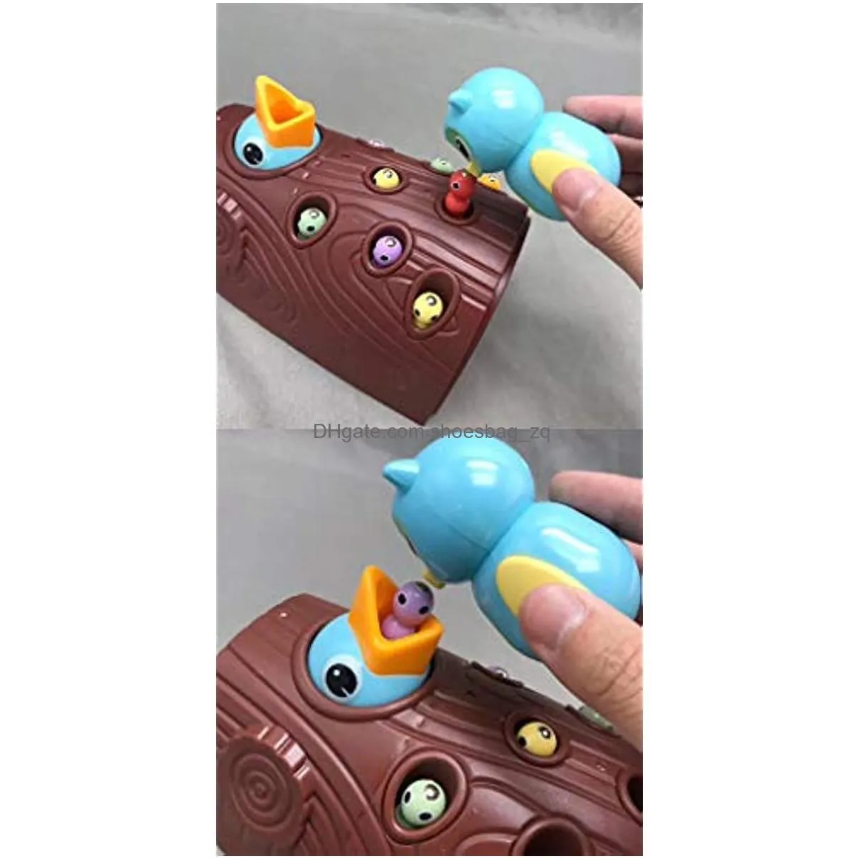 Owl Feeding Games Pecking Insects Tumbler Woodpecker Magnetic catching Game Toy Gifts for Boys and Girls