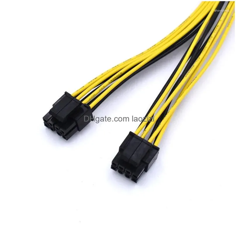 computer cables 20cm 18awg atx eps cpu 8pin to 2 84 4pin splitter extention power cable