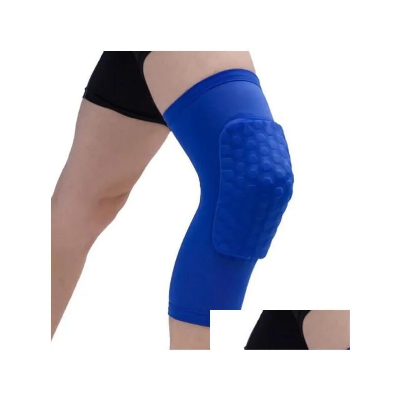 Elbow & Knee Pads Honeycomb Sports Safety Volleyball Basketball Short Pad Shockproof Compression Socks Wraps Brace Protection Single P Dheer