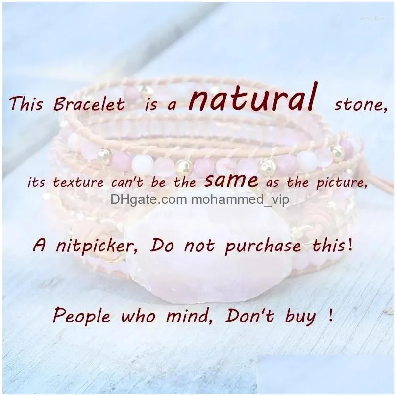 charm bracelets fashion beaded boho bracelet jewelry handmade natural stones 3 strands wrap for women mens drop